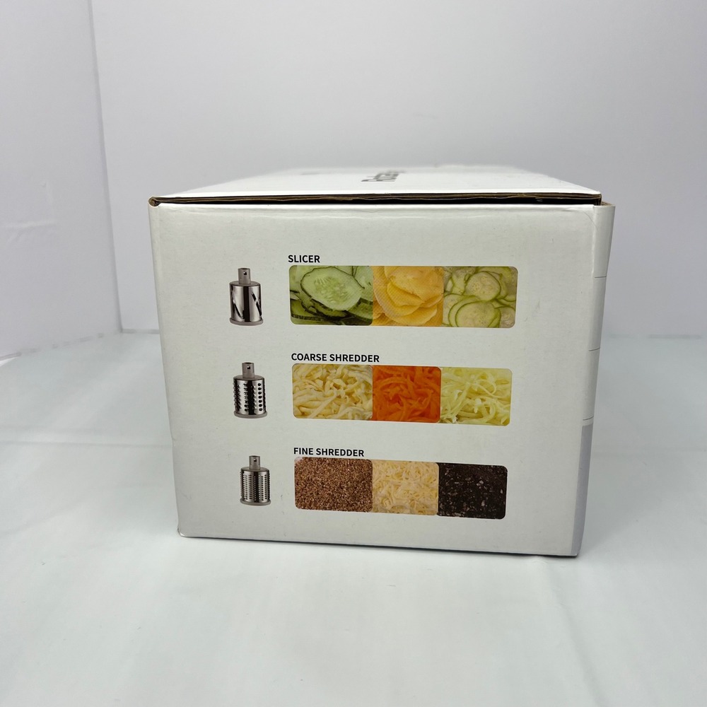 NEW Rotary‎ Grater Cheese Slicer Shredder Vegetable Cutter 3 Blades Kitchen Tool - Picture 5 of 6